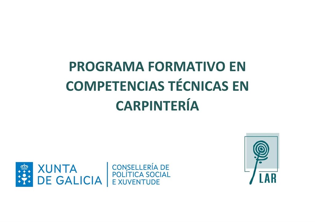 Programa FORMATIVO EN COMPETENCIAS TÉCNICAS EN CARPINTERÍA